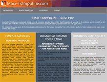 Tablet Screenshot of maxi-trampoline.com